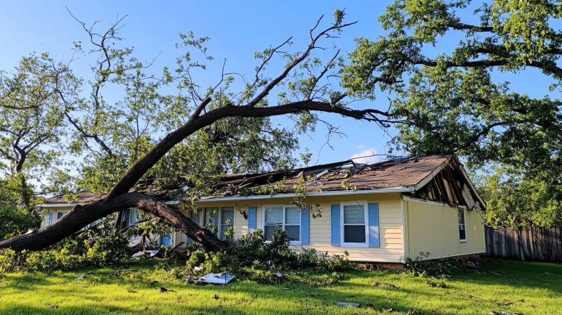 Storm-Damaged Tree